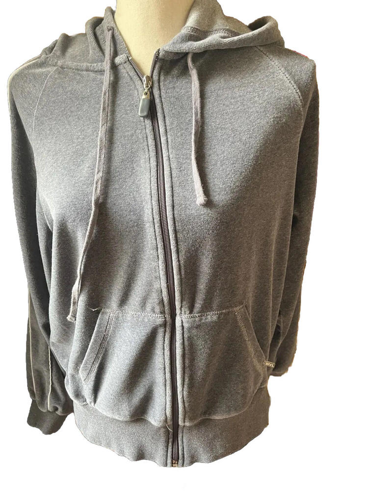 Womens NY Laundry Hooded Zip Up Fleece Jacket Size L EUC